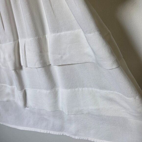 EUC RUSTTYDUSTTY WHITE SQUARE NECK BABYDOLL TIERED TOP SIZE 2XL/XXL - Picture 4 of 16